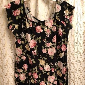 Forever 21 flora body con mini dress